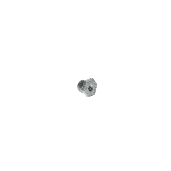 1/2" x 3/8" - Galvanized Bushing - MPT x FPT