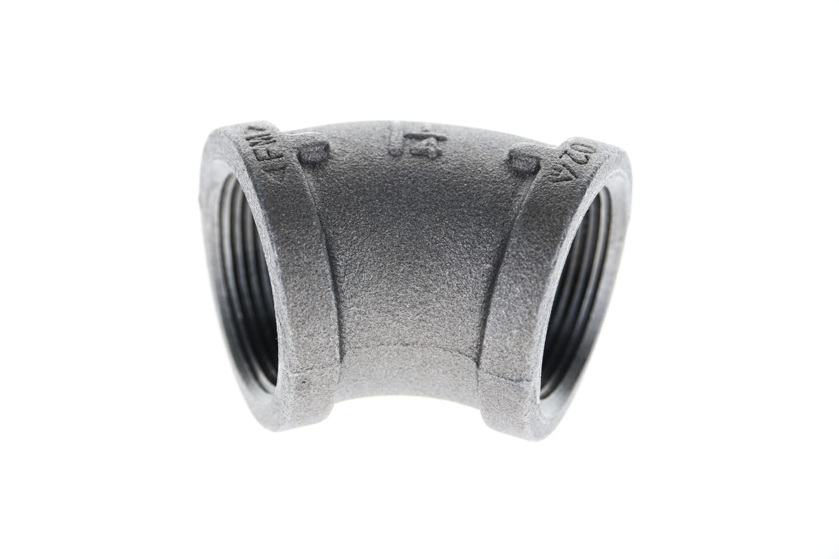 Mueller Streamline 1-1/4" Black Iron Elbow - 45°