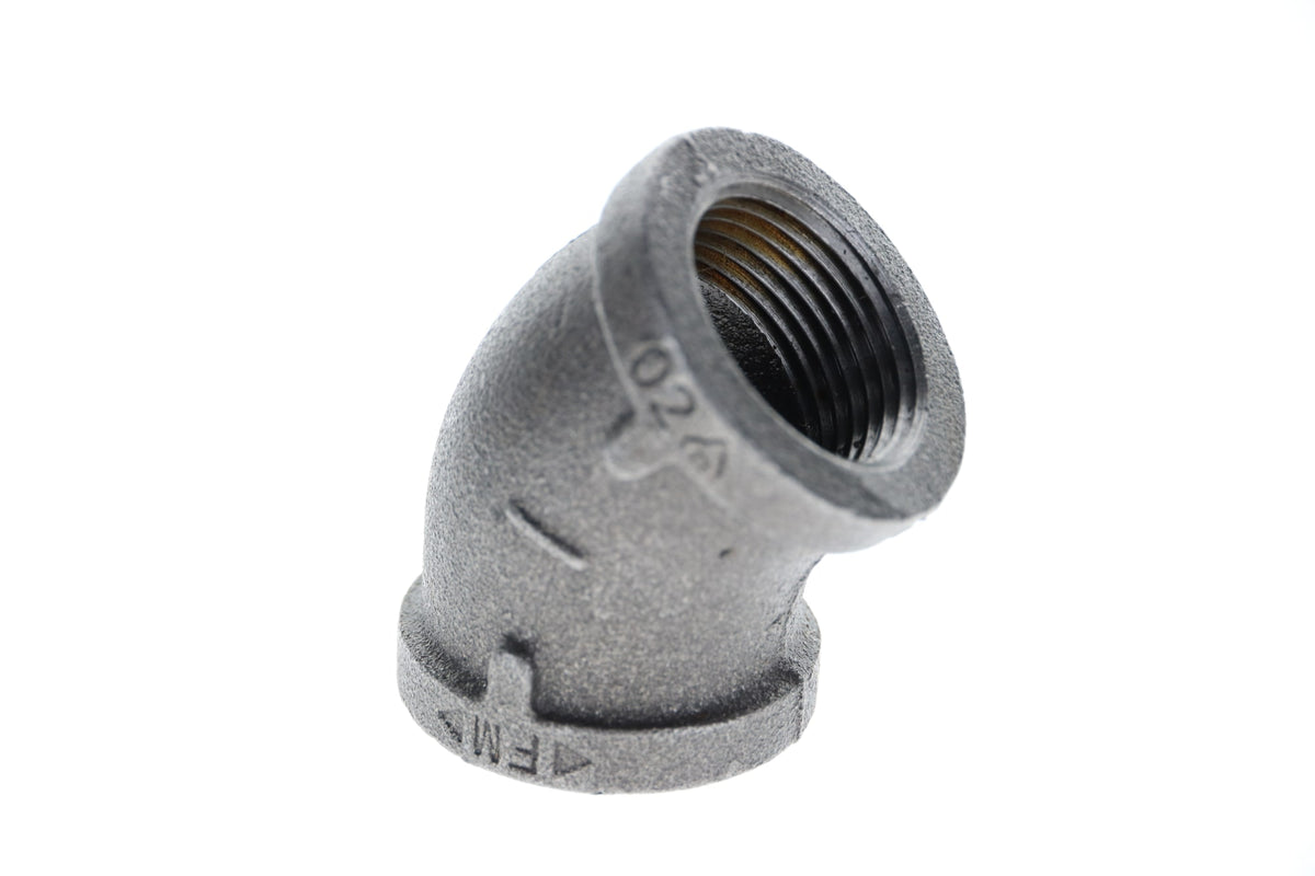 Mueller Streamline 1" Black Iron Elbow - 45°
