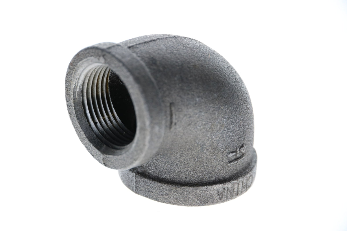 Mueller Streamline 1-1/4" x 1" Black Iron Elbow - 90°