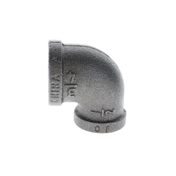 3/4" x 1/2" Black Iron Elbow - 90°