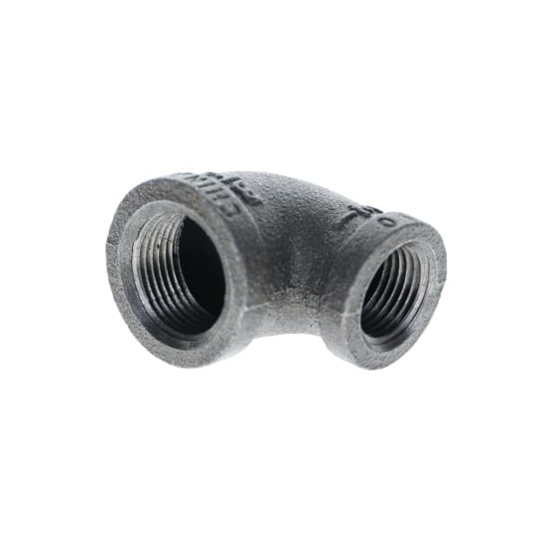 1/2" x 3/8" Black Iron Elbow - 90°