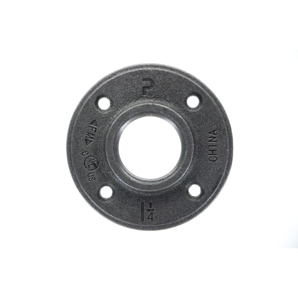 1-1/2" Black Iron Floor Flange