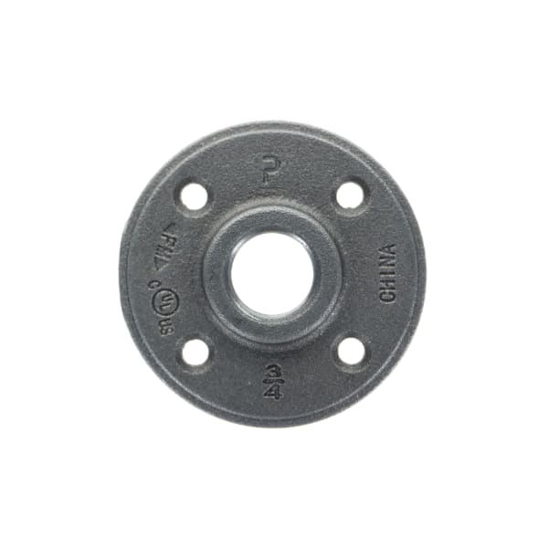 1" Black Iron Floor Flange