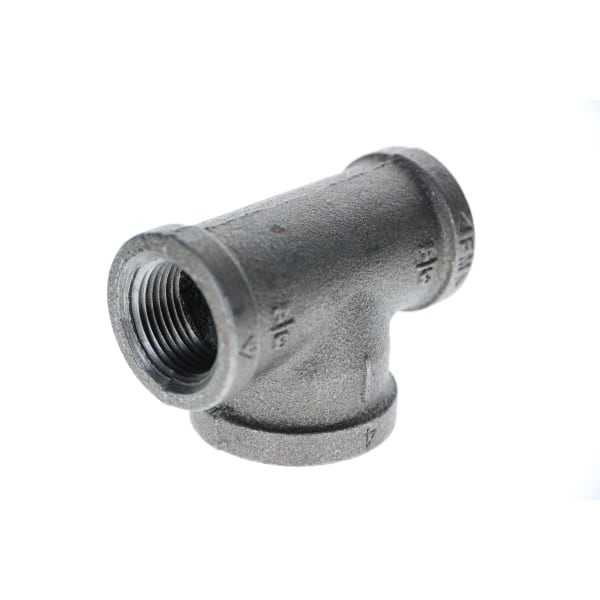 1/2" x 1/2" x 1" Black Iron Tee