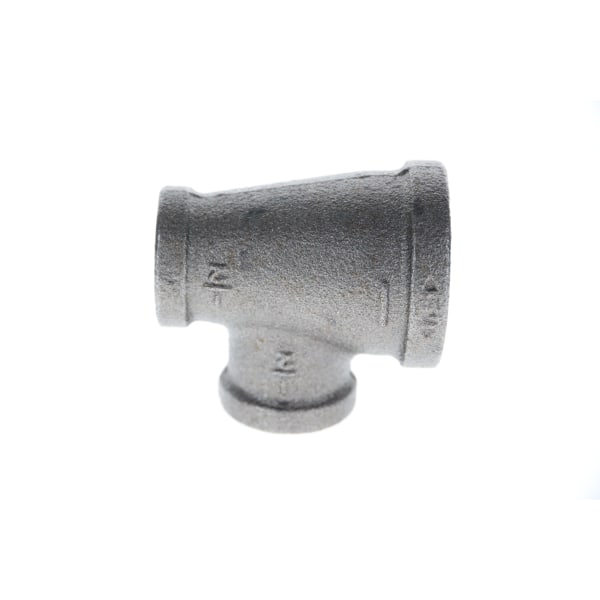 1" x 1/2" x 1/2" Black Iron Tee