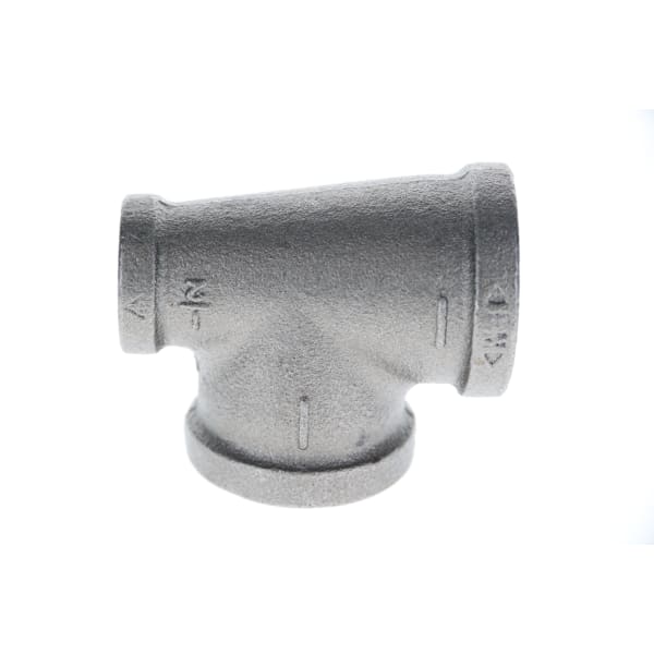 1" x 1/2" x 1" Black Iron Tee