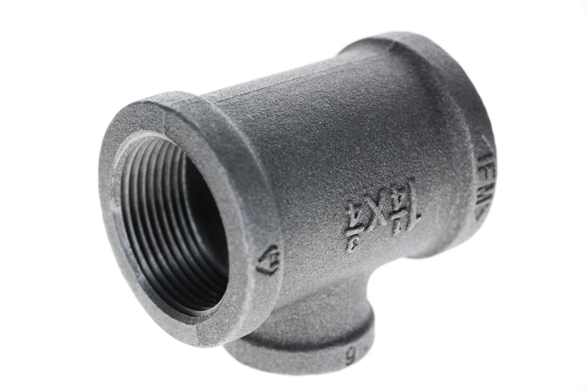 Mueller Streamline 1-1/4" x 1-1/4" x 3/4" Black Iron Tee