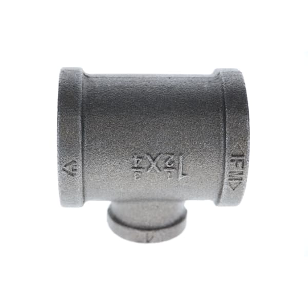1-1/2" x 1-1/2" x 3/4" Black Iron Tee