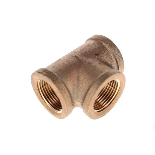1" x 1" x 3/4" - Brass Tee (Reducing)