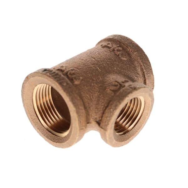 1" x 3/4" x 3/4" - Brass Tee (Reducing)