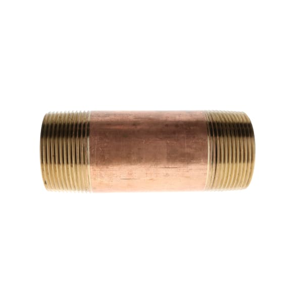 2" x 4" Red Brass Pipe Nipple