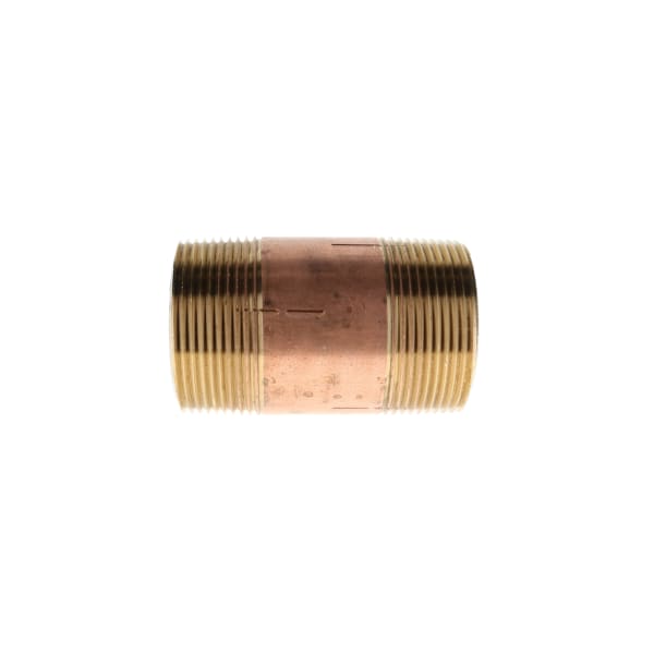 1-1/2" x 3" Red Brass Pipe Nipple