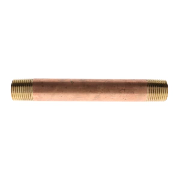 3/8" x 6" Red Brass Pipe Nipple