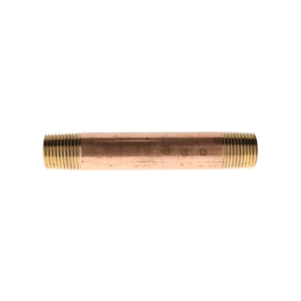 3/8" x 5" Red Brass Pipe Nipple