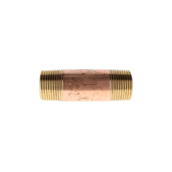1" x 4-1/2" Red Brass Pipe Nipple