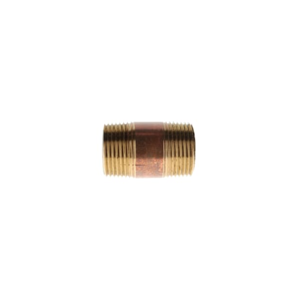 1" x 2-1/2" Red Brass Pipe Nipple