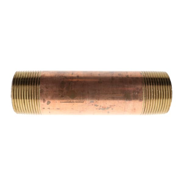 1-1/4" x 5-1/2" Red Brass Pipe Nipple