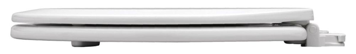 Bemis - 14-1/8" x 18-7/8", White, Enameled Wood, Plastic Hinge, Closed Front, Elongated, Toilet Seat with Cover