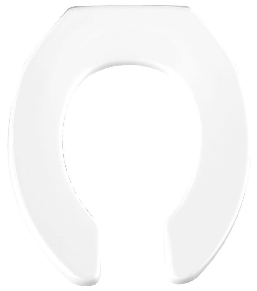 Bemis 955CT-000 - STA-TITE® 14-1/2" x 16-5/16", White, Plastic, Check Hinge, Open Front, Round, Toilet Seat without Cover