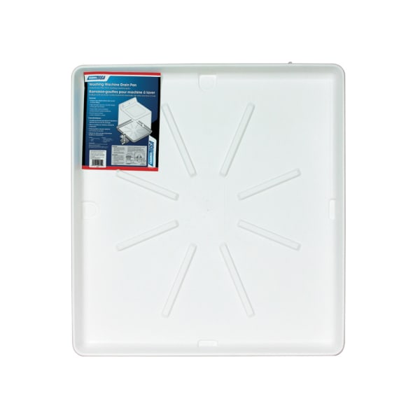 Washing Machine Drain Pan-30"x 32" OD w/PVC Fitting (E/F) 20752