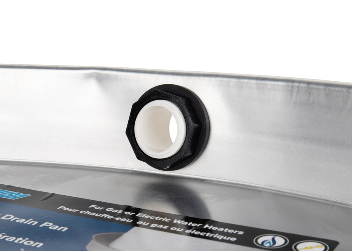Camco 20" Aluminum Water Heater Drain Pan with PVC Fitting