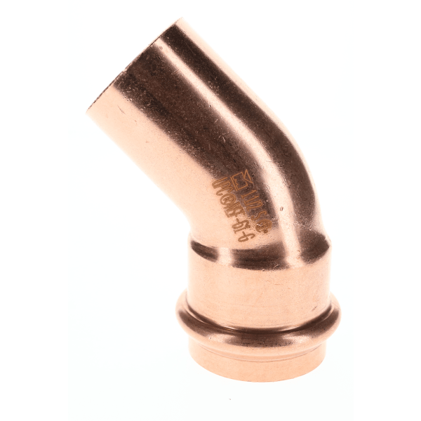 1-1/2" Copper Press Fittings - 45 Degree Street Elbow Ftg x P