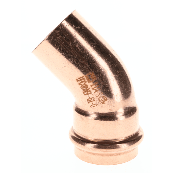1-1/4" Copper Press Fittings - 45 Degree Street Elbow Ftg x P