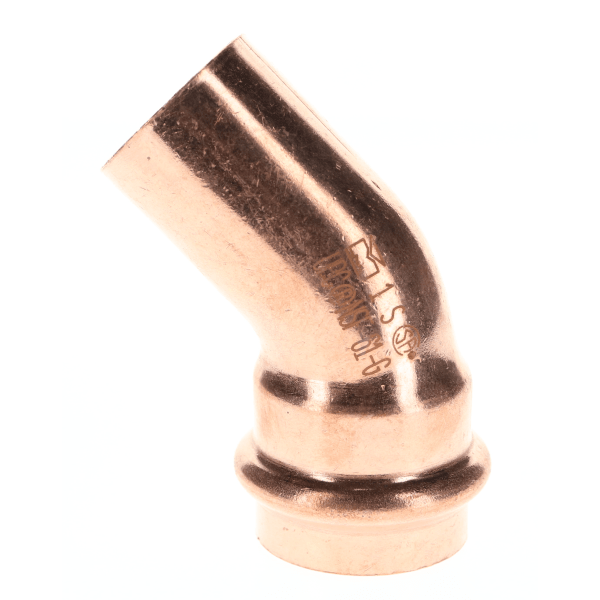 1" Copper Press Fittings - 45 Degree Street Elbow Ftg x P