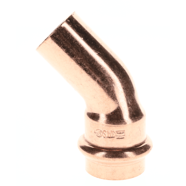 3/4" Copper Press Fittings - 45 Degree Street Elbow Ftg x P