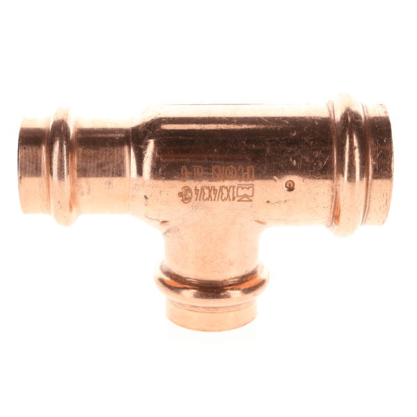 1" x 3/4" x 3/4" Copper Press Fittings - Tee P x P x P