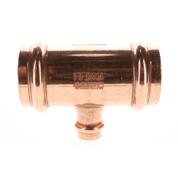 1-1/2" x 1-1/2" x 1/2" Copper Press Fittings - Tee P x P x P