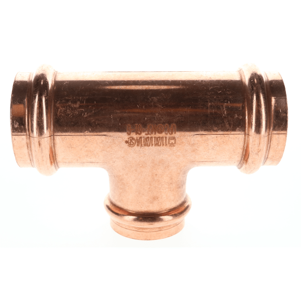1-1/2" x 1-1/2" x 1-1/4" Copper Press Fittings - Tee P x P x P