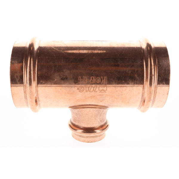 2" x 2" x 1" Copper Press Fittings - Tee P x P x P
