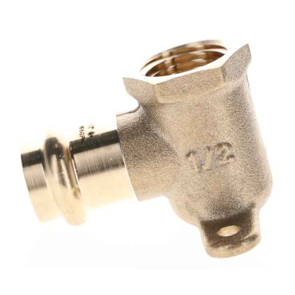 1/2" Copper Press Fittings - Drop Ear 90 Degree Elbow P x FPT
