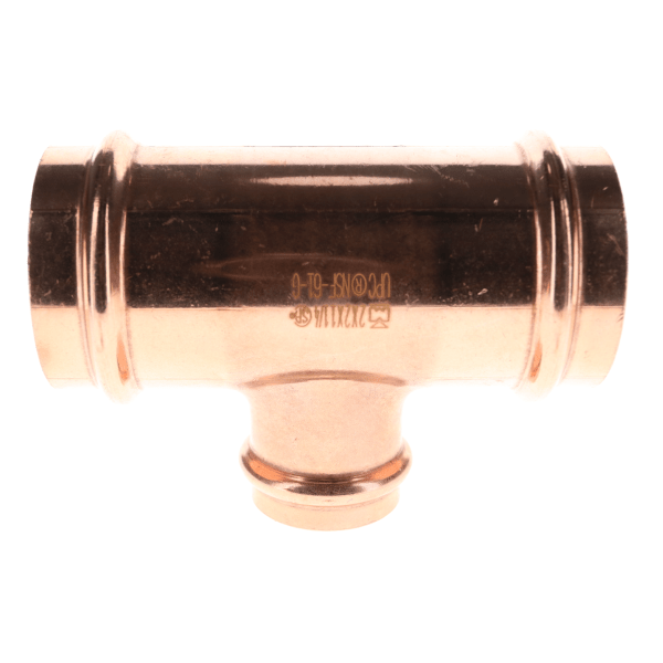2" x 2" x 1-1/4" Copper Press Fittings - Tee P x P x P