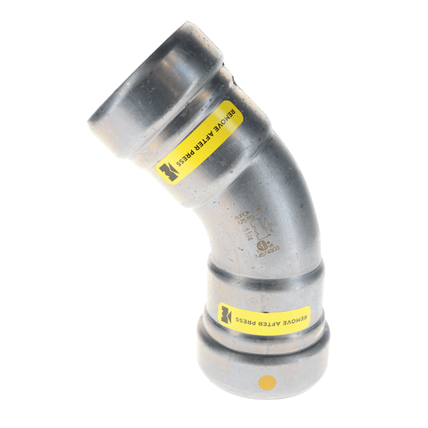 1-1/4" Carbon Steel Press Fittings - Gas - 45 Degree Elbow P x P