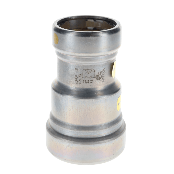 1-1/4" x 1" Carbon Steel Press Fittings - Gas - Coupling P x P