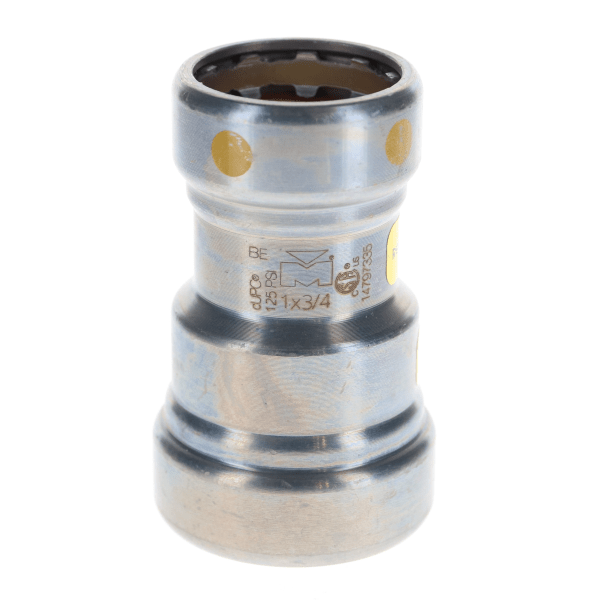 1" x 3/4" Carbon Steel Press Fittings - Gas - Coupling P x P