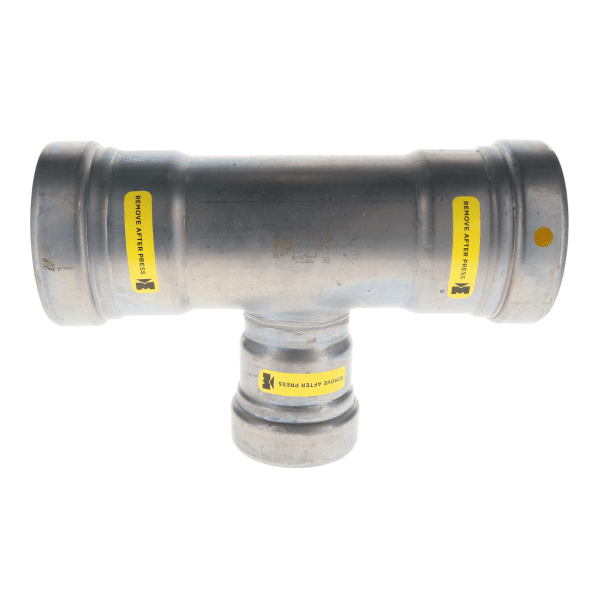 1-1/4" x 1-1/4" x 1/2" Carbon Steel Press Fittings - Gas - Tee P x P x P