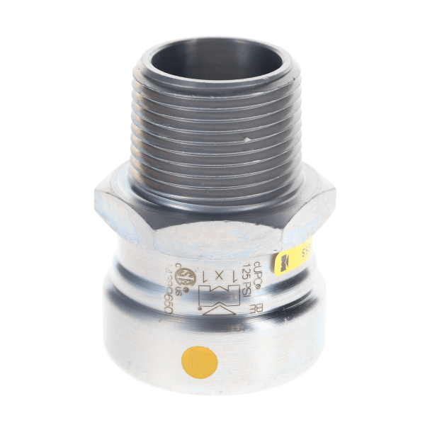 1" Carbon Steel Press Fittings - Gas - Male Adapter P x MPT