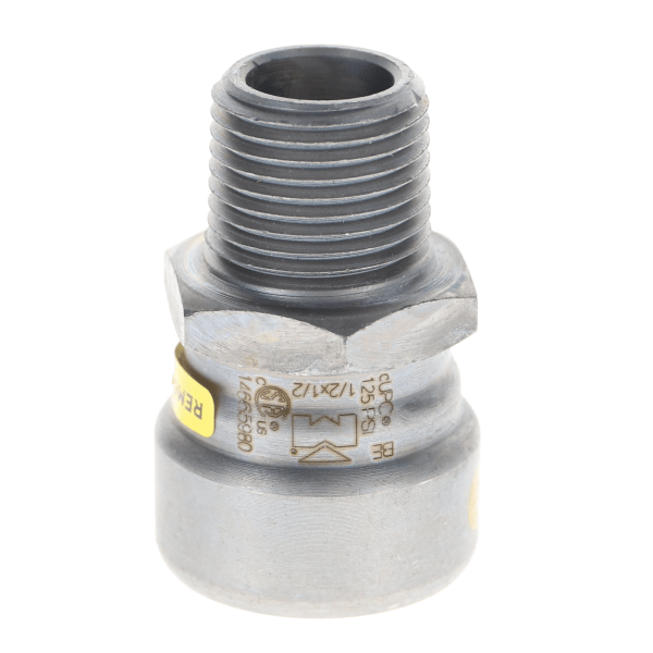 1/2" Carbon Steel Press Fittings - Gas - Male Adapter P x MPT