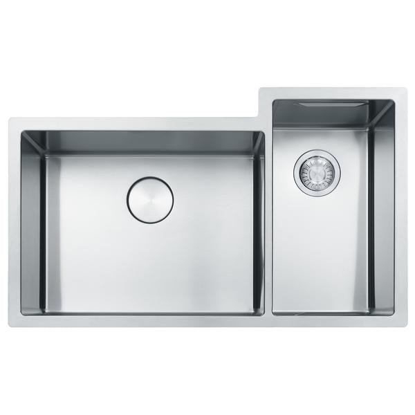 Franke Culinary Center 35-in. x 21-in. 19 Gauge Stainless Steel Undermount Double Bowl Kitchen Sink Workstation - CUX16021-W