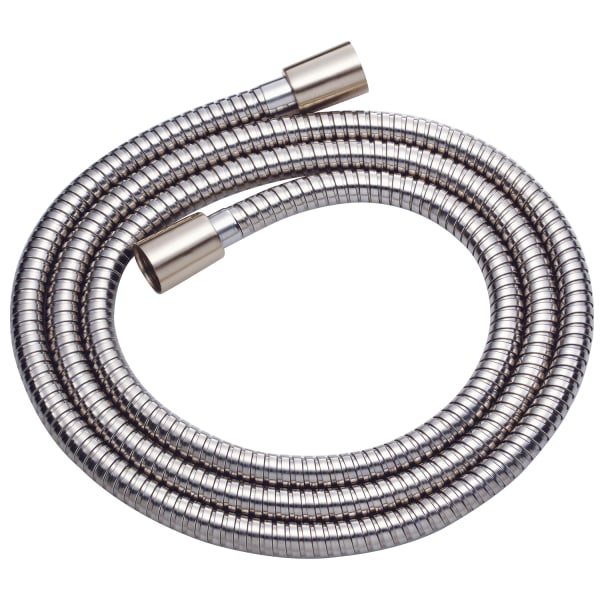 72" All Metal Interlock Shower Hose w/ Brass Conicals Brushed Nickel