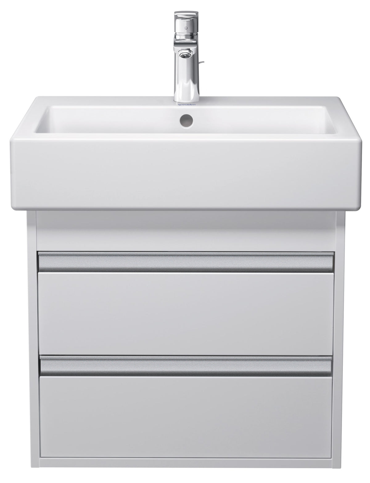 Duravit Vero 23 5/8" Rectangular Wall Mounted Sink in White with Single Faucet Hole and with Overflow