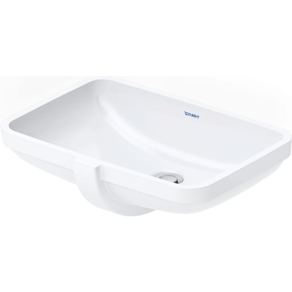 Duravit No.1 19 1/4" Rectangular Undermount Sink in White with Overflow