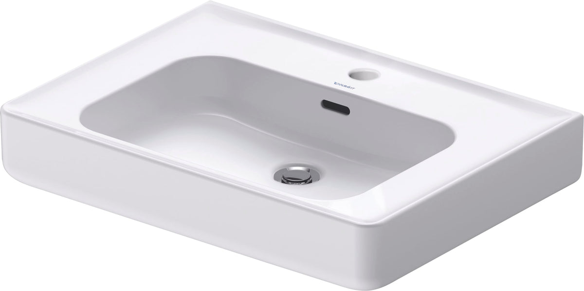 Duravit Soleil by Starck 25 5/8" Rectangular Wall Mounted Sink in White with Single Faucet Hole and with Overflow