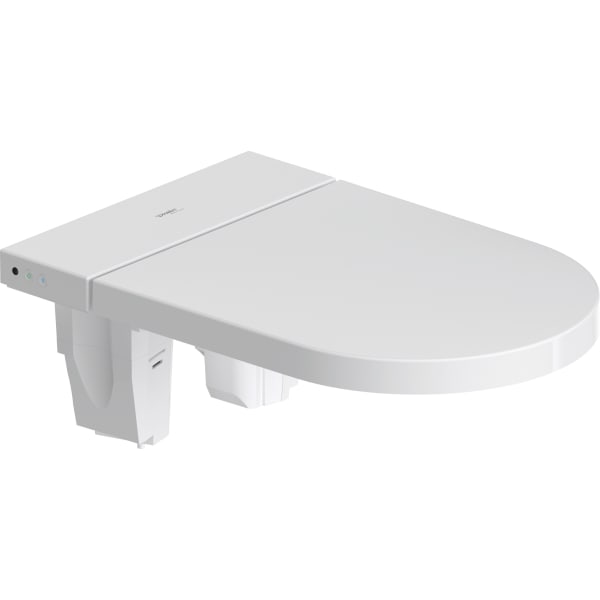 Duravit SensoWash Starck f Elongated Bidet Toilet Seat in White, with Remote & App Control, Concealed Connections