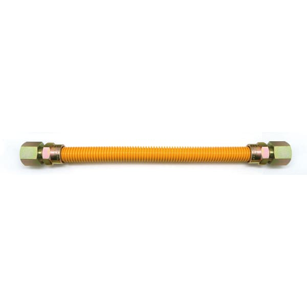 1/2" x 3/4" FIP x FIP - 36" Long Yellow Coated Gas Flex Connector