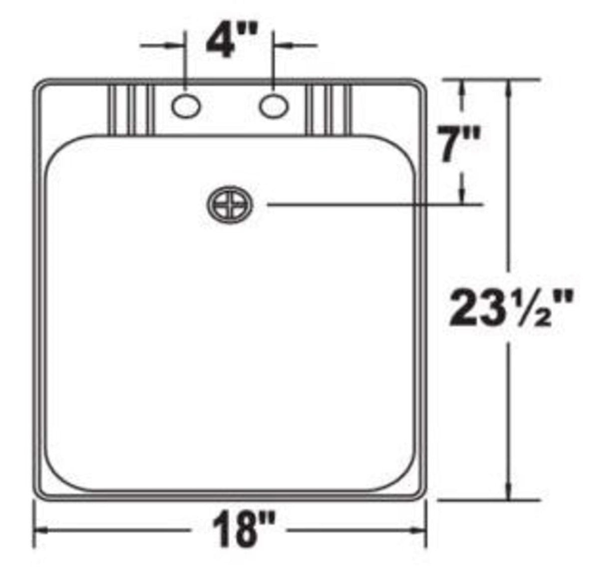 E. L Mustee & Sons E.L. Mustee & Sons - UTILITUB® (Laundry/Utility Sink) White, Single Bowl Sinks Thermoplastic (Tub), Steel (Leg) - 18" x 23-1/2" x